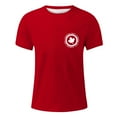 thumbnail image 4 of aDJFDGT T Shirts Men Black Men's Summer Fashion Canada National Day Partial Printed T Shirt, 4 of 4