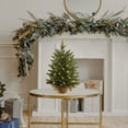 thumbnail image 4 of Pincandy Pre-Lit Mini Christmas Tree 18 Inch, Small Artificial Xmas Tree with LED Lights & Remote, Tabletop Fireplace Decor, Basket Base, 4 of 5