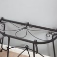 thumbnail image 5 of Rustic Black Sturdy Console Coffee Table Tempered Glass Surface for Living Room, 5 of 9