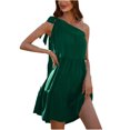 thumbnail image 1 of Mono de color sólido para mujer, falda corta, sexy, sin hombros, cintura, vestido sin mangas Fridja  hjkh7233, 1 of 4