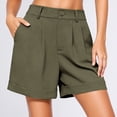 thumbnail image 2 of Shorts for Women 2026 Summer Elastic High Waist Wide Leg Dressy Casual Office Work Shorts with Pockets, 2 of 8