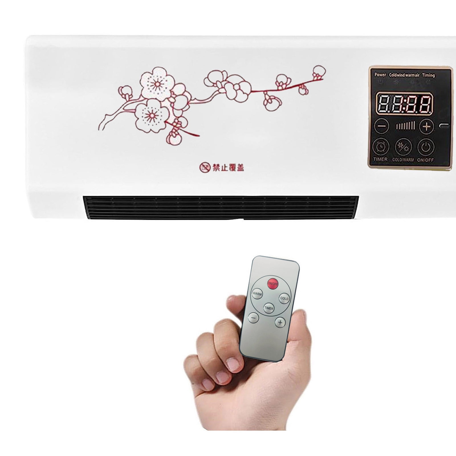 13000 btu Wall Mounted Air Conditioner with Heat Function,115V,Wall AC for Small-Medium Sized Rooms up to 350 Sq.Ft. with Remote,Quiet,High Efficiency AC