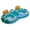 Blue & Green, variant on 2 Person Inflatable River Tube Float with Cooler & Enhanced Backrest, Quick Inflate Pool Lake Raft Lounger