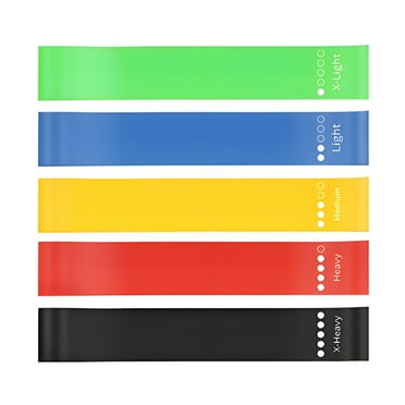 BESTSKY 5 Pcs Resistance Bands,TPE Workout Bands for Exercise with Multiple Resistance Levels,Anti-Slip Bands for Yoga,Squats