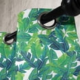 thumbnail image 3 of Ambesonne Banana Leaf Grommet Curtain, Brazilian Tropical Leaf, 50" x 84", White and Green, 3 of 6