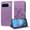 Purple, variant on For Google Pixel 9 Pro 6.3 inch Embossed Butterfly Flowers With Card Slots And A Cash Compartment Shockproof Kickstand Flip Leather Phone Case For Women,Purple,For Google Pixel 9 Pro
