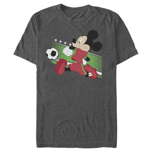 Men's Mickey & Friends Mickey Mouse Portugal Soccer Team Graphic Tee Charcoal Heather Large
