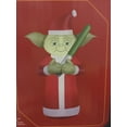 thumbnail image 5 of 6 Foot Star Wars Lighted Airblown Inflatable Christmas Yoda with Santa Hat & Lightsaber, 5 of 5