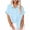 Light Blue, variant on Women Casual Short Sleeve Solid Shirt Top Pocket Button Down Shirts Tee Shirt Blouse Acting Pro Skirt Shirts and Blouses Coffee Shirts for Women Fall Shirt for Women T Shirt Pack for Women