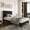 Black, variant on King Size Bed Frame, Comfy Corduroy Upholstered Platform Bed Frame with Headboard, No Box Spring Required, Non-Slip and Noise-Free, Easy Assembly