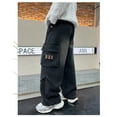 thumbnail image 6 of Boys Baggy Jeans Baggy Cargo Pants High Waisted Wide Leg with Pocket Classic Fit Pull-On Boys 7-8 Years Clothes Boys Fashion, 6 of 9