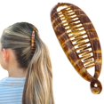 thumbnail image 1 of Peineta francesa Camila Paris CP1040 con pinza banana grande. Pinzas banana clásicas para cabello grueso. Pinzas entrelazadas para peinar. Fabricadas en Francia., 1 of 1