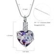 thumbnail image 4 of Hummingbird Urn Necklace for Ashes for Women Heart Cremation Jewelry Memory Keepsake Pendant for Loss Loved Ones, 4 of 6