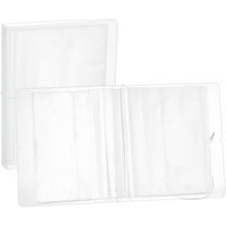 Clear Sticker Organizer Binder Storage Book for Sticker Storage with 26 Pack 2-Pocket Sheet Protectors for Planner Scrapbook Journal Stickers Collection for DIY