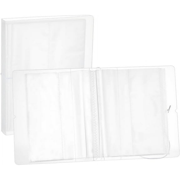 Clear Sticker Organizer Binder Storage Book for Sticker Storage with 26 Pack 2-Pocket Sheet Protectors for Planner Scrapbook Journal Stickers Collection for DIY