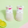 ROUND TOP 1pair Cotton Newborn Baby Socks Spring Cartoon Warm Short Socks (Beige)