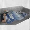 thumbnail image 6 of Winter Soft Flannel Fleece Blanket, Idyllic Snow Covered Mountain Forest Frozen Icy Highland Nordic Peaks Scenery, Cozy Plush for Indoor and Outdoor Use, 70" x 90", Pale Blue White, by Ambesonne, 6 of 6
