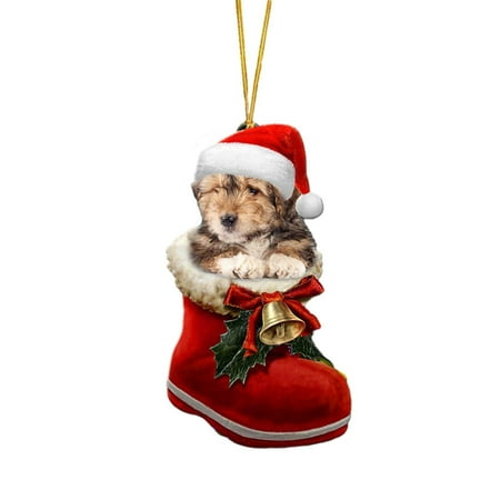 

Ympuoqn Christmas Decorations Indoor Outdoor Home Decor Dog Socks Christmas Tree Decoration Christmas Decor Car Acrylic Flat Decoration Cute Pendant Xmas Decorations Clearance