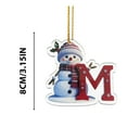 thumbnail image 2 of Christmas Snowman Alphabet Ornaments - Cute 2D Flat Personalized A-Z Pendants, Christmas Baubles for Tree Mantel and Gift Tag, 2 of 4