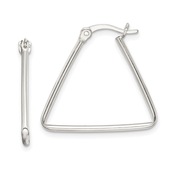 Primal Silver Sterling Silver Triangle Hoop Earrings