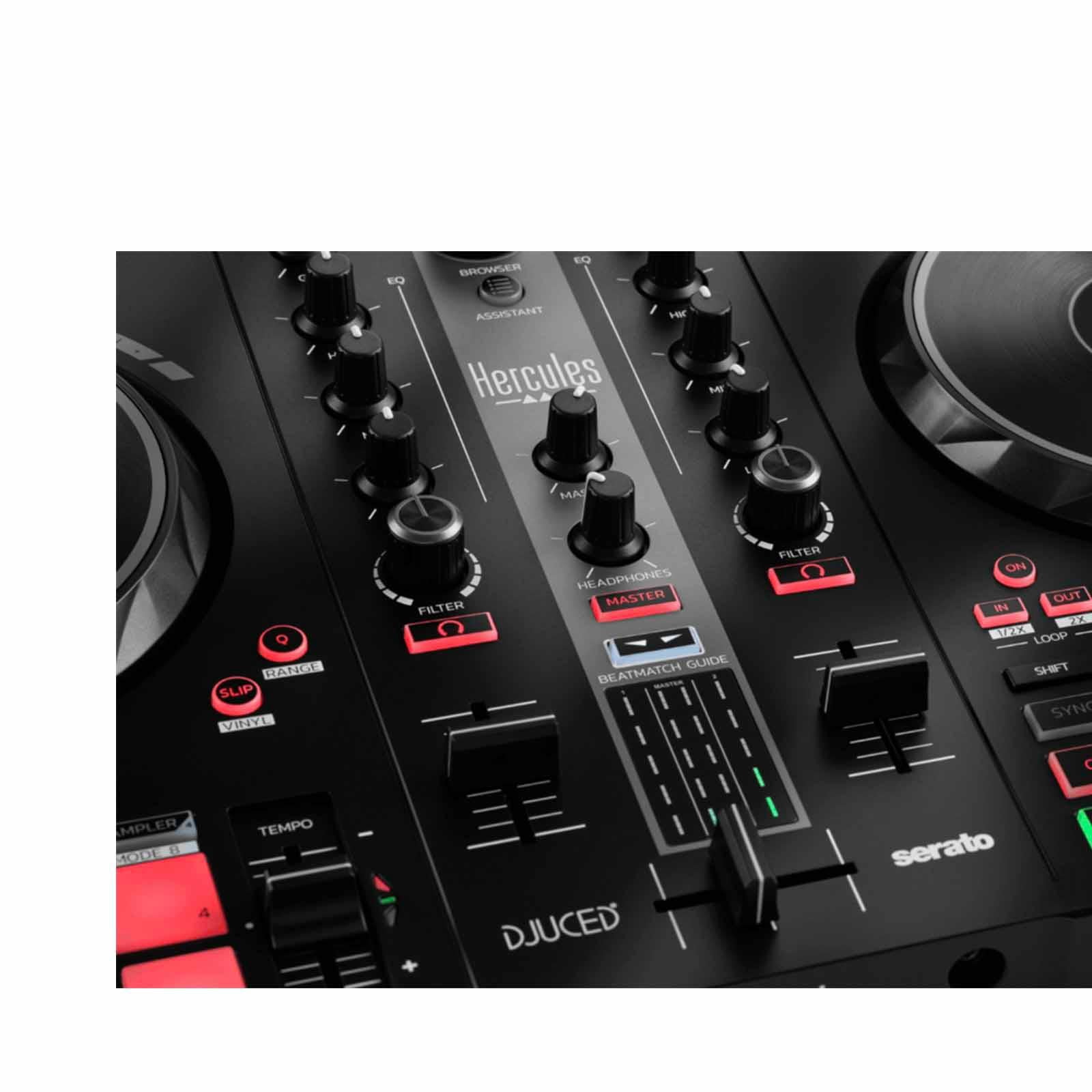 Hercules DJControl Inpulse 300 MK2 DJ Controller with (2) Gemini AS-2115BT Speakers Package