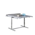 thumbnail image 3 of Milan 31.5" Convertible Bookshelf and Dining Table in Gray/Chrome, 3 of 3