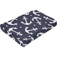 thumbnail image 6 of Navy Anchor Blanket Flannel Fleece Throw Blanket Kawaii Stuff for Bed Couch Sofa Chair 40"X50", 6 of 6