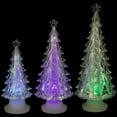 thumbnail image 6 of Northlight LED Lighted Color Changing Acrylic Christmas Tree Decorations - 8.5" - Set of 3, 6 of 6