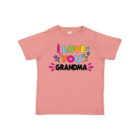 

Inktastic I Love You Grandma with Flowers Gift Toddler Toddler Girl T-Shirt