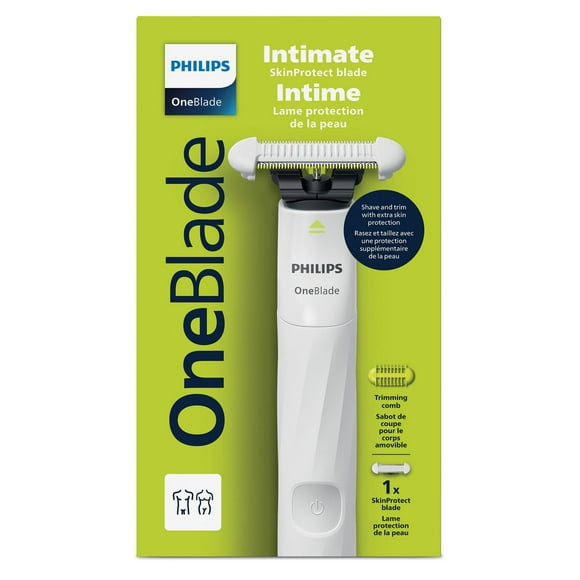Philips Manche OneBlade Intime Rasage intime facile et doux pour la peau.