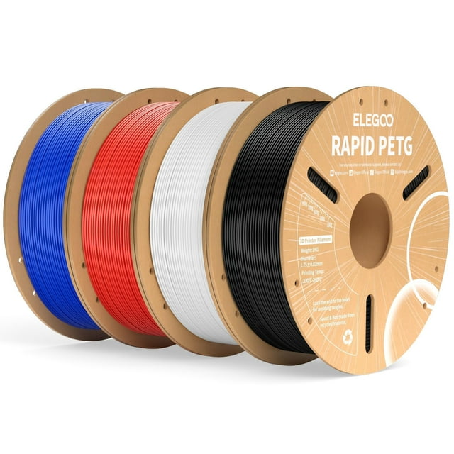 Paquete de filamento para impresora 3D ELEGOO Rapid PETG de 1,75 mm y 4 kg