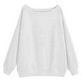 thumbnail image 5 of Bmisegm Women's off Shoulder Sweatshirts for Women Casual Long Sleeve Pullover Tops for Daily Wear Comfortable White M, 5 of 5