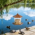 thumbnail image 6 of Tuvgenk Wild Bird Feeders Outdoor Squirrel Proof Hanging Platform Bird Feeder Garden Decorative Plastic Hopper Orange 9x9x8 inch, 6 of 6