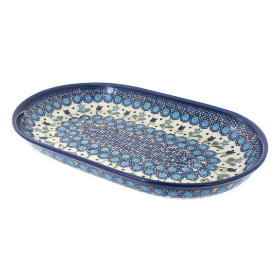 Blue Rose Polish Pottery Savannah Medium Oval Dish