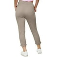 thumbnail image 4 of Women's Plus Size Pants Fashion Casual Pocket Solid Elastic Waist Drawstring Pencil Pants, 4 of 7