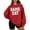 Red Top, variant on jobturf Football Sweatshirts for Women Game Day Letter Graphic Sweatshirt Soft Fleece Y2k Long Sleeve Crew Neck Pullover Tops L