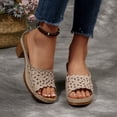 thumbnail image 4 of HSMQHJWE Sabots à Plateforme pour Femmes Mules Sandales à Talons Hauts Bout Rond Mules à Enfiler Talons Cloutés pour Femmes Chaussures Décontractées Confortables, 4 of 7