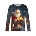 thumbnail image 5 of WXLWZYWL Christmas Long Sleeve T-Shirts for Men Funny Xmas Holiday Printed Tops, Vacation Christmas Shirt Crewneck Tees, 5 of 5