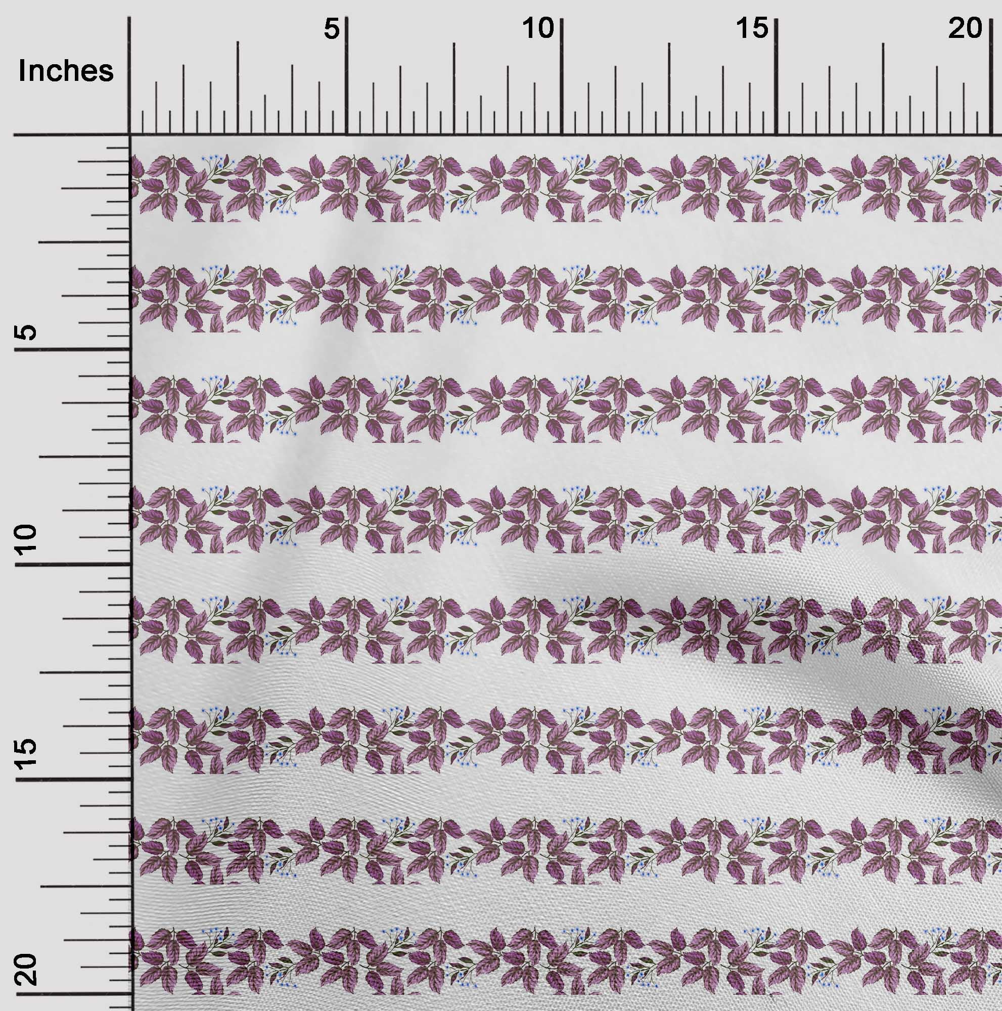 oneOone Silk Tabby Fabric Floral & Leaves Print Sewing Fabric BTY 42 Inches Wide