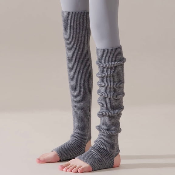 suxuMhao Socks 2 Pair Dark Gray Leg Warmers Y2K - Knit Leg Warmers, Knee High Leg Warmers,Stacked socks,Baggy Leg Warmers with Elasticity,One Size Fits Most​,Suitable for autumn and winter wear