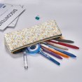 thumbnail image 5 of Naloa Floral1 Print Leather Pencil Case - Portable Big Capacity Pencil Pouch Organizer Bag Stationery Bag for Work & Office Pencil Pen Case, 5 of 5