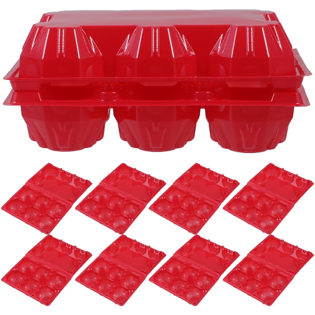 10 cajas de huevos con 6 ranuras, bandeja para huevos, soporte para embalaje de huevos