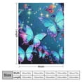 thumbnail image 4 of ONETECH Butterfly Throw Blanket Super Soft Lightweight Flannel Blankets for Bed Couch Sofa, All Season Warm Cozy Plush Blanket, 4 of 6