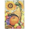 thumbnail image 2 of Northlight Cornucopia and Flowers Autumn Harvest Outdoor House Flag 28" x 40", 2 of 7