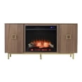 thumbnail image 3 of SEI Furniture Yorkville Wood and Metal Fireplace Media Console in Natural, 3 of 6