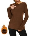 thumbnail image 5 of Diufon Thermal Shirts for Women Base Layer Soft Fleece Lined Long Sleeve Tops Fall Winter Warm Underwear, 5 of 10