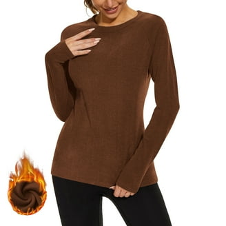 Ozark Trail Women's Warmer Thermal Long Sleeve Seamless Fleece Top