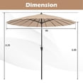 thumbnail image 3 of YYAo Large Sun Umbrella, Umbrella Canopy, 9 Feet Round Patio Umbrella with 18 Fiberglass Ribs-Tan, 3 of 7