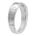 thumbnail image 3 of Men's Diamond Accent Stainless Steel Tapered Cross Ring, 3 of 4