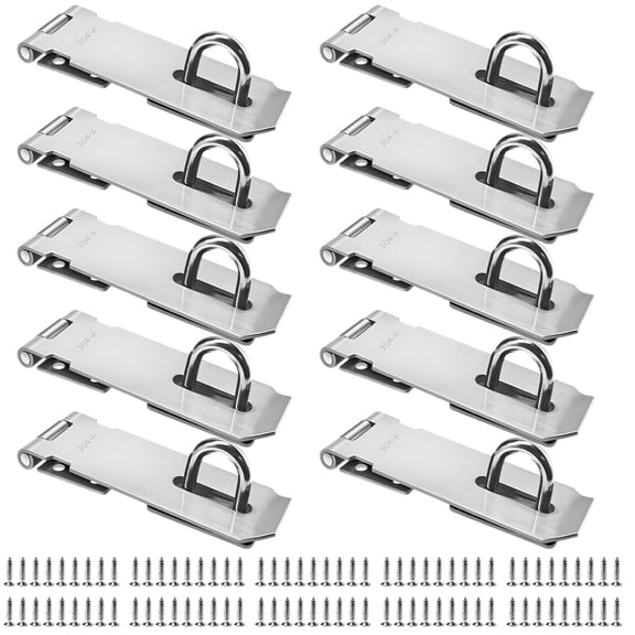 10 Pcs Stainless Steel Heavy Duty Mortise Latch, 4 in Security Latch with 36 Mounting Screws for Gates, Sheds, Cabinets Weather Resistant Security Latch